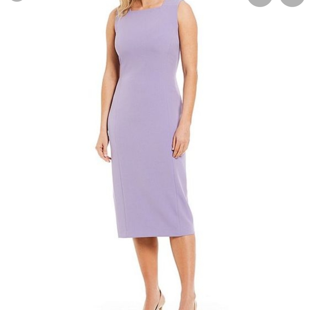 Stretch lined midi dress
